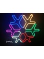 Śnieżynka neonowa 2D, 60cm, multikolor