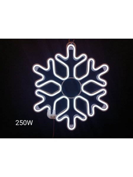 Śnieżynka 2D, 40cm, zimna biel