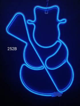 Bałwan neon 2D, niebieski
