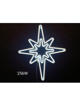 Gwiazdka polarna neon, zimna biel