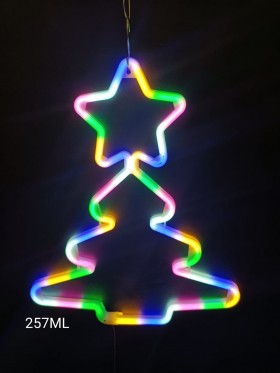Choinka neon 2D, multikolor