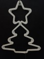 Choinka neon 2D, zimna biel