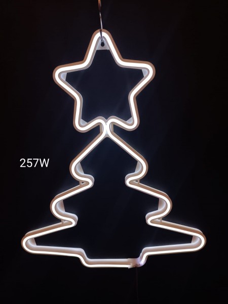 Choinka neon 2D, zimna biel