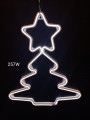 Choinka neon 2D, zimna biel