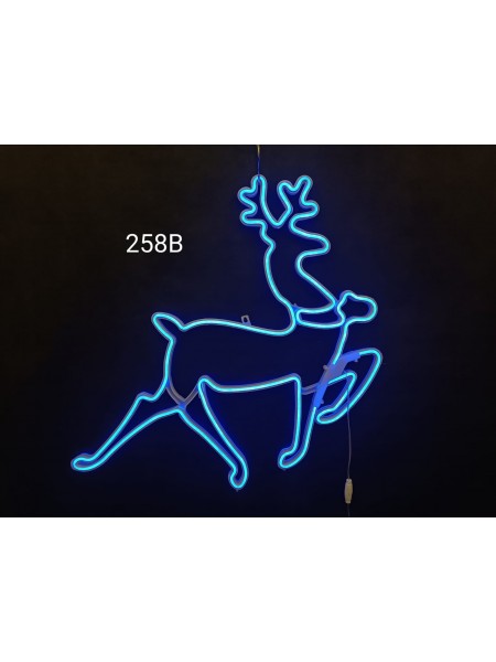 Renifer świąteczny 2D, niebieski