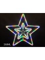 Gwiazdka neon 2D, z efektem rozbłysku, 58cm, multikolor