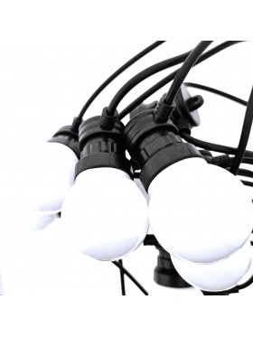 Girlandy ogrodowe 5m, mleczna kulka, zimna biel