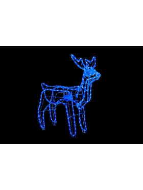 Renifer świąteczna ozdoba LED, ruchoma głowa, 11m