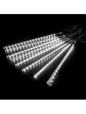 Sople/meteory, spadający śnieg, 45 cm, zimna biel