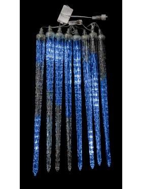 Sople, meteory karbowane, 42 cm, niebieskie