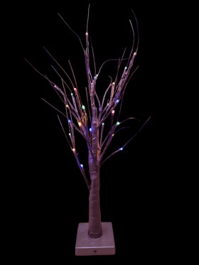 Drzewko led, 3AA, 40cm, wewnętrzne, multikolor