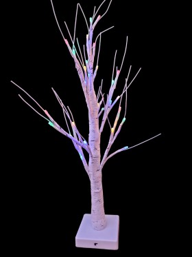 Drzewko led, 3AA, 40cm, wewnętrzne, multikolor