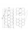 Panel LED hexagon 6000K 483x243cm