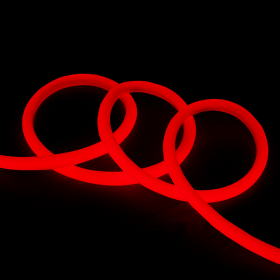 Neon Led Flex 360° czerwony, 50mb, 220V AC IP67 120diod/m