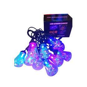 Girlanda 230V, 5m, 10 "żarówek", multikolor