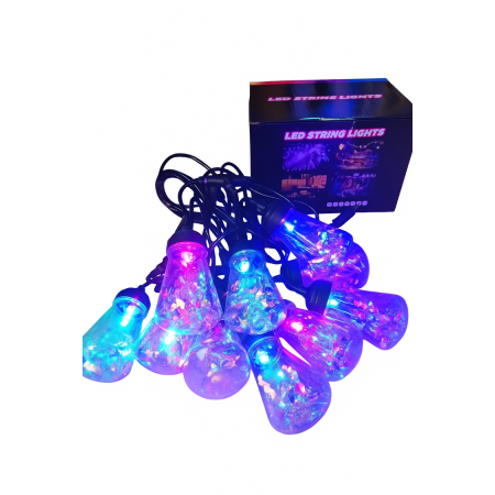 Girlanda 230V, 5m, 10 "żarówek", multikolor