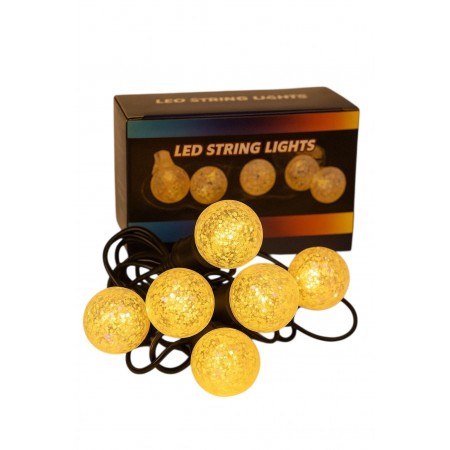 Girlanda LED String Lights – Kule z Efektem ciepłej bieli