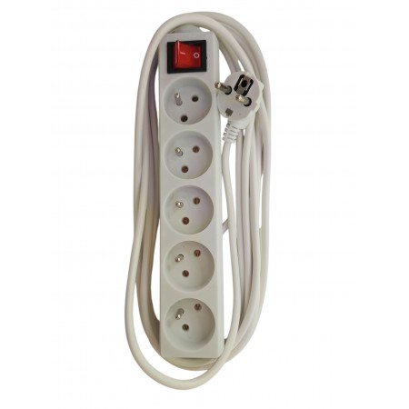 Przedłużacz listwowy, 5 punktowy, 3 m