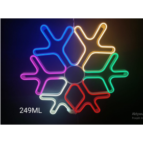 Śnieżynka 2D, 40cm, multikolor