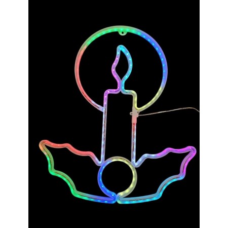 Świeca na liściu LED RGB
