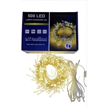 Lamki choinkowe "kolczatki", 500 led, ciepła biel