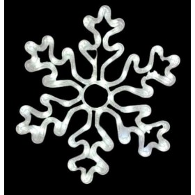 Dekoracja LED płatek śniegu, zimna biel