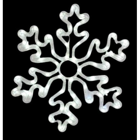 Dekoracja LED płatek śniegu, zimna biel