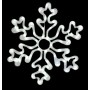 Dekoracja LED płatek śniegu, zimna biel