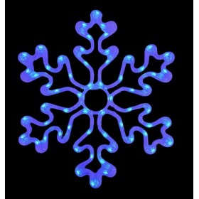 Dekoracja LED płatek śniegu, niebieski