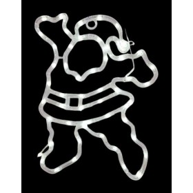 Dekoracja LED mikołaj, zimna biel