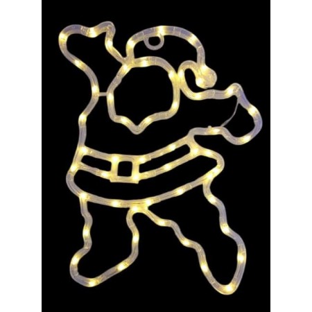 Dekoracja LED mikołaj, ciepła biel