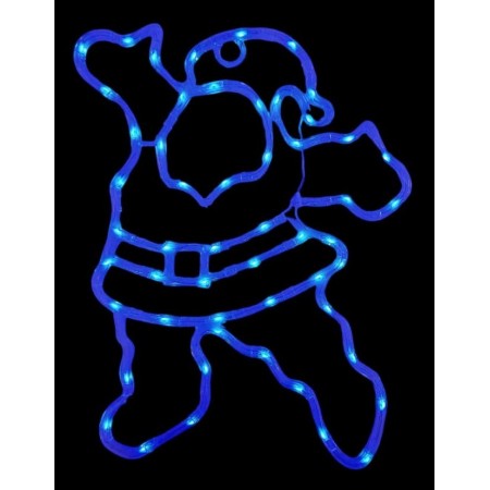 Dekoracja LED mikołaj, niebieski