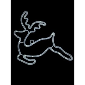 Dekoracja LED, renifer, zimna biel