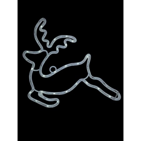 Dekoracja LED, renifer, zimna biel