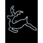 Dekoracja LED, renifer, zimna biel