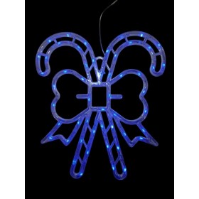 Laski cukrowe Led z kokardą, niebieskie