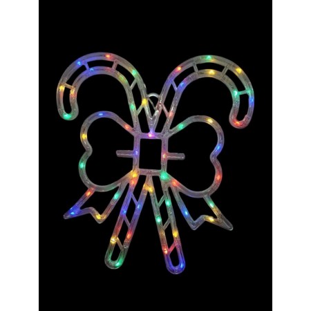 Laski cukrowe Led z kokardą, multikolor