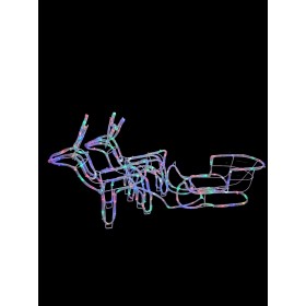 Zestaw 2 renifery z saniami, flash