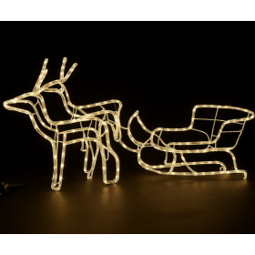 Zestaw 2 renifery z saniami, flash