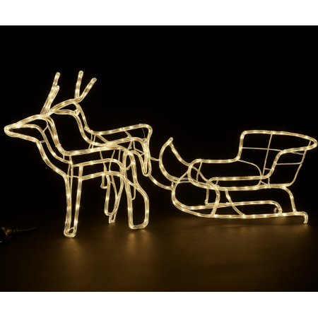 Zestaw 2 renifery z saniami, flash
