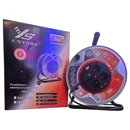 Przedłużacz bębnowy CNYSD 50 m 3×2,5 mm², 45m