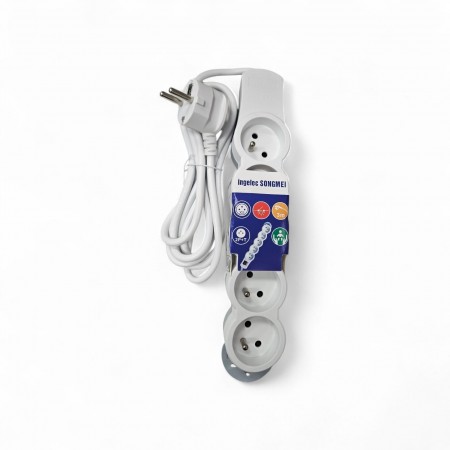 Przedłużacz elektryczny 5 gniazd, 2.4 m, 3680W, 230V