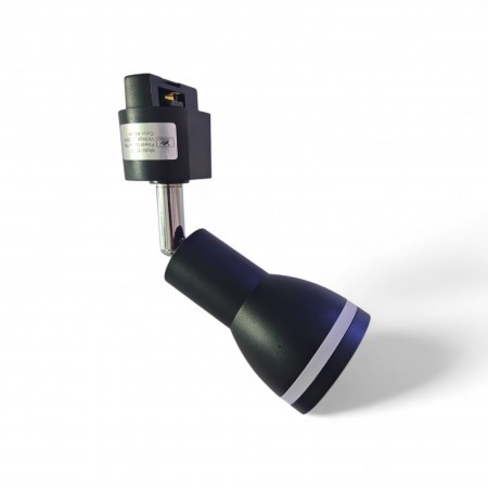 Lampa szynowa GU10 – jednofazowa, czarna