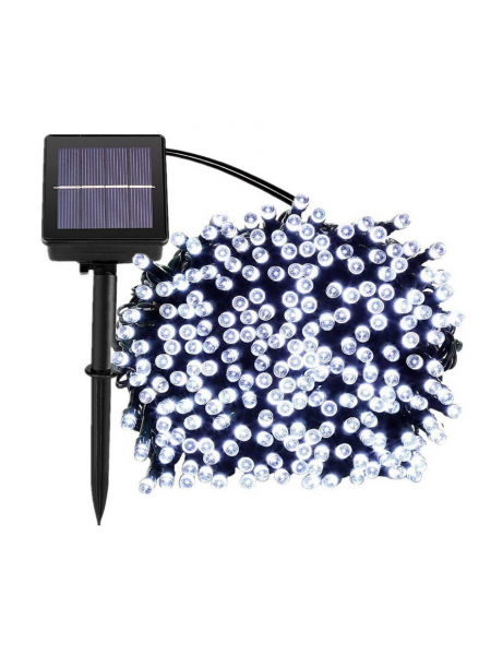 Lampki solarne, 30m/300LED zimna biel