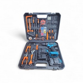 Wiertarko-wkrętarka akumulatorowa z zestawem narzędzi