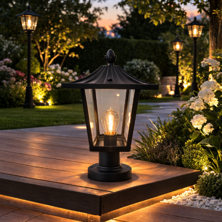 Stylowa lampa ogrodowa / tarasowa, 230V, E27