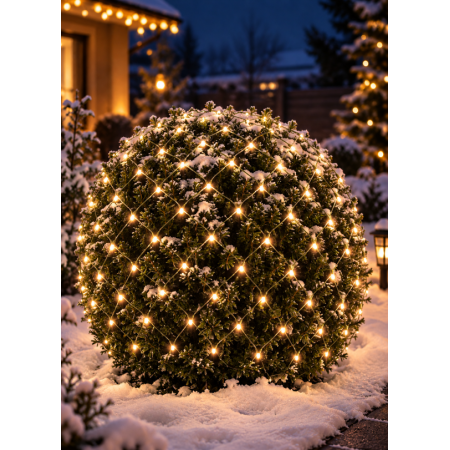 Siatka 188 LED 2,2 × 1,5 m – ciepła biel, 230V