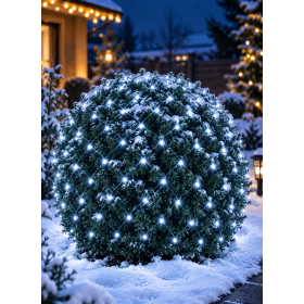 Siatka 188 LED 2,2 × 1,5 m – zimna biel, 230V