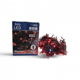Lampki choinkowe 300LED 31V, czerwone z efektem flash