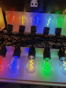 Girlandy ogrodowe 5m, spiralka, multikolor